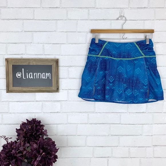 Athleta Pants - Athleta Blue Geometric Printed Athletic Skort, S